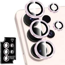 Eagle Eye CD Texture Lens Film, Compatible With Samsung Galaxy A26/A36/A56/A57/A37/S26/S26 Plus/S26 Ultra/S25 FE/25 Edge/A07/A17 Camera Lens Protector, Lens Protection Film, Lens Protection Pad, Full Coverage High Definition Protection, Scratch-Resistant Wear-Resistant Tempered Glass, Bubble-Free Adhesive, Clear Photos, Fashionable Decoration, Easy Installation, Durable, Stylish And Beautiful, Waterproof, Shockproof, Scratch-Resistant - Pink - View 12