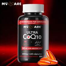 Suplemento de CoQ10 100 mg, CoQ10 Soluble en Agua y Grasa. Absorción Máxima Garantizada,antioxidante, beneficioso para la salud del corazón y la producción de energía, Suplemento de coenzima Q10 - MVPCARE 120 cápsulas blandas - Una botella - Ver 1