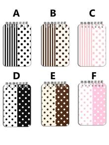 New Polka Dot & Stripe Pattern Mini Loose-Leaf Notebook - Portable Pocket Size, Suitable For Writing, Memo, Diary, Learning And Office, Thoughtful Gift For Teachers On Teacher's Day, Also Great Gift For Graduation, Birthday, Back To School Essential, Back To School Season, Back To School Must-Have (Mini Size) - Multicolor - View 6