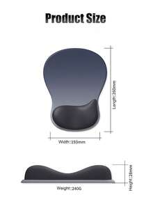 EIGIIS New Non-Slip Mouse Pad With Wrist Support, Business Style Mouse Mat, Perfect For Workers, Laptop, Home, Office & Travel, Ergonomic Design, High Grade Gaming Mouse Mat - View 5