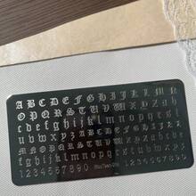 Mouteen MouTen014 哥德式復古字母美甲印花板，古英文字母與數字美甲轉印模板 - 黑色 - 查看 6