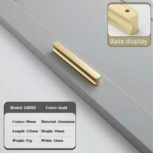 Furniture Handles, Black & Gold Cabinet And Wardrobe Pulls, Solid Aluminum Kitchen Cabinet Handles, Long Cabinet Drawer Pulls - Multi-color - View 14