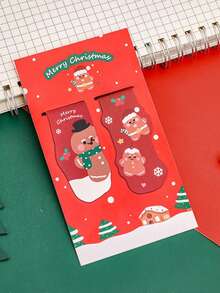 Winter Cartoon Snowman Magnetic Book Clip Christmas Reading Stationery Gift - A - View 13