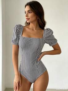 Women Bodysuits - 條紋 - 查看 2