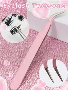 Multi-Piece Black Powder False Eyelash Tweezers Eyelash Tools Eyelash Trimmer Eyelash Transplant Eyelash Curler Dolphin Gold Feather Clip High Precision Blooming Tweezers - / - View 4