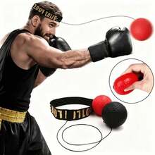 Head-Mounted Boxing Reaction Ball, High-Rebound PU Material, With Adjustable Elastic Headband, Adult Sanda Combat MMA Training Tool, Quickly Improve Punching Speed And Reaction Time, Home Fitness Stress Relief, Combat Training Equipment - Multicolor - View 14