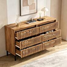 Sideboard Natural Made Of Wood For Living Room And Dining Room - Natural - View 1