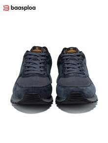 baasploa Men's Retro Casual Sports Shoes, Breathable Or Warm Styles Available, Comfortable And Non-Slip, Suitable For Daily Commute And Outdoor Walking - Dark Grey - View 5
