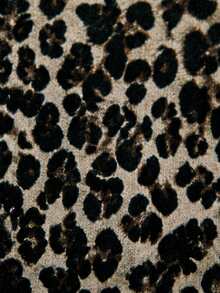 Babyflicka leopardmönstrad hoodie, söt och bekväm ytterklädsel & innerlager, mångsidig topp för höst/vinter - Brun - Visa 5