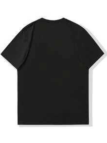 Maglietta Unisex Stampa Illustrazione Fitness Caffè Pesi Retrò Cotone 100% 180g Girocollo Traspirante, Top Sportivo Casual - Black - View 2