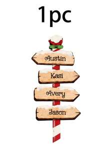 Custom Round Christmas Tree Ornament, Personalized Family Name Holiday Hanging Decor, Festive Christmas Tree Decoration, Customized 2-5 Names Keepsake, Farmhouse Home Decor, Customizable Text Christmas Gift For Family, Father, Mother, Merry Christmas - Style a - View 9