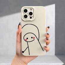 [Phone Case 360 Protection] Phone Case: Lines With Hearts Couple Pattern UV Printing Angel Eyes Soft Phone Case Phone Shell Matte Phone Cover 360 Degree Full Protection For IPhone 11 12 13 14 Pro Max 15 XR X/ XS 7 8 Plus SE For Smartphone - 黑色 - 查看 6