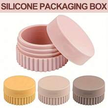 1PC Silicone Travel Container With Lid, Portable Silicone Cream Jar, Travel Powder Box, Travel Toiletry Container, Leak-Proof Refillable Bottle For Body Lotion, Hand Cream, Jewelry Storage Box - Multicolor - View 12