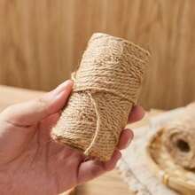 2mm/3mm X 10m/100m Natural Retro Jute Rope Coil, Sewing, Wedding Gift Packaging, Handicrafts, Jute Twine, Handmade DIY Party Ribbon Bow, Christmas Decoration - Multicolor - View 19