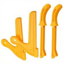 UNISURE 2pcs Anti-Slip Durable Engineering Plastic Metal Woodworking Push Stick Tool Set (Includes Push Stick Guard Plate + Auxiliary Push Rod), Minimalist Orange Anti-Slip Handle With Guard Plate Detail, Push Stick Auxiliary Sawing And Planing Tool, Suitable For Woodworking DIY And Father's Day Gift - Woodworking Push Handle 2-pack - View 4