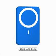Slim Light Blue Magnetic Portable Power Bank With 5000mAh Capacity, Wireless Phone Charger For Daily Carry, Supports 22.5W Fast Wired Charging Alongside 15W Wireless Charging, With High-Capacity Backup Power, Hassle-Free  Use And A Slim Profile, Made For Back To School, Student Life, Lesson Days, Sports Training, Bus Rides, Student Routines And Weekend Activities - 1PC - View 13