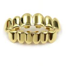 4 buah Grillz Gigi Serigala Berlapis Elektroplating Gaya Hip Hop, Penutup Gigi Taring Vampir Halloween, Penutup Gigi Dekoratif untuk Pesta, Pertemuan, dan Pertunjukan Panggung - MultiWarna - View 6