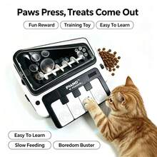 Pet Piano Treat Launcher, Suitable For Dogs And Cats, Indoor And Outdoor Universal Music Toy, With Melody And Bouncing Sound Effects, Christmas Pet Gift - Multicolor - View 5