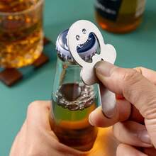 2/5pcs Bottle Opener - Suitable For Beer, Soda, Kitchen Use And Holiday Decoration (New Year Gift), Party Essential, Festive Design, Minimalist Design Style, Perfect For Bar Owners - Silver - View 2