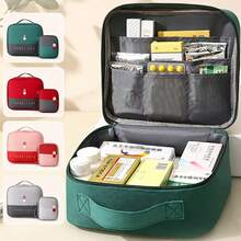 Portable Medical Storage Bag. Large Capacity First Aid Kit. Medical Storage Bag. Medical Supplies Organizer Bag - Ample Storage Space To Meet Travel And Home Emergency Needs - Ideal Choice For Outdoor Enthusiasts. It Can Also Be Used As A Travel Storage Bag, Makeup Bag Or Large Capacity Item Storage Bag. Suitable For Outings, Hunting, Hiking, Camping, Home Use And Emergency Situations. Essential Travel And Outdoor First Aid Kit. Available In Multiple Colors. - A - View 3