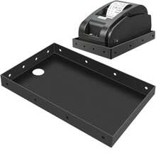 Ecliptica - 1 bandeja y estante para impresora térmica POS  de cocina, estante de montaje en pared o borde de 10.24 x 6.5 pulgadas con 4 agujeros de montaje por lado, soporte para - Multicolor - Ver 2