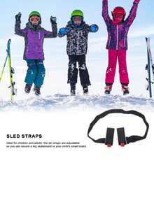1Pc Universal Adjustable Ski Carrier Strap, Portable Snowboard Carrier Shoulder Straps, Cushioned Nylon Shoulder Harness, Non-Waterproof Lightweight Skiing Backpack Accessory For Men And Women(The Direction Of Hook And Loop Pasting Is Random) - Red Ears - View 9
