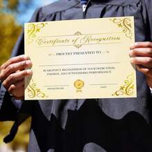 Certificate Of Recognition, 25 Gold Foil Award Certificates For Teachers Students Employees, Schoolsss Graduation Diploma, 8 X 10\ Awar - CertificateofRecognition - View 5