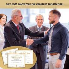 25 Gold Certificate Of Completion, Training Completion, Student Course Certificates Of Achievement And Recognition, 8x10 Inches - E - View 6