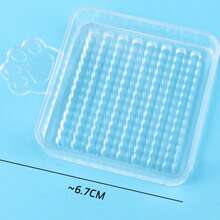 7/3pcs Cute Cat Paw Transparent Melt Bead Sorting Tray And Tweezers Set, DIY Mini Bead Alignment Tool And Tweezers Kit, Jewelry Making And Craft Storage, DIY Handmade Craft Supplies - Multicolor - View 15