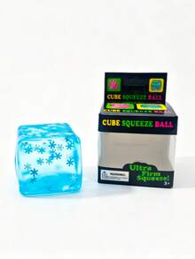 1pc Portable Blue Snowflake Ice Cube Maltose Squishy, Crystal Clear Slow Rebound Squeeze Stress Relief Toy, Time-Killing Gadget, Suitable For Children, Teenagers And Adults As A Universal Gift - Multicolor - View 13