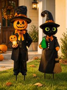 Flags - Black Cat, Pumpkin, and Ghost - View 4