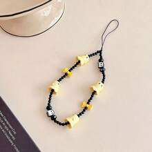 1PC New Ghost A Piao Beaded Phone Chain Bell Skull Phone Charm Ins Anti-Lost Phone Lanyard - Multicolor - View 6