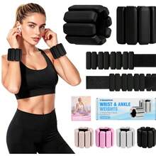2 Sets Adjustable Wearable Wrist & Ankle Weights, Unisex Wrist & Ankle Weight Set Suitable For Fitness, Yoga, Walking, Jogging, Dancing, Pilates, Aerobic Training And Home Workout - Multicolor - View 2