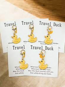 10pcs Cute Yellow Ducklings With Cards Printed With Encouraging, Comforting Or Inspirational Words To Express Love And Care - Multicolor - View 5