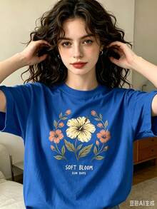 Women Senior T-Shirts & Tops - Blue - View 4