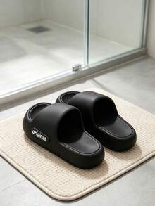 Unisex Soft Comfortable Indoor/Outdoor Slippers, Open Toe Slip-On Sandals, Solid Color, Lightweight EVA Foam Material, Non-Slip Sole, Quick-Drying, Classic Minimalist Style, Suitable For Summer Beach Bathroom, Adult Dorm Hotel Vacation - Multiple Styles - View 7