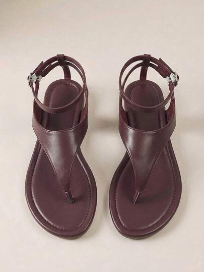 HighSole 女士搭扣设计，百搭时尚平底凉鞋