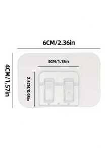 20pcs Cable Management Wall Clips, Corner Cable Organizer, Surface Mount, No Nails Needed, Suitable For Bedside Table, Desk, Office Or Mouse Cable, Charger Holder, Cable Organizer, Multi-Function Hooks - Clear - View 9
