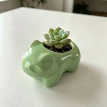 1PC Round Abstract Creative Flower Pot Home Decor Ornament - Frog Planter - View 4