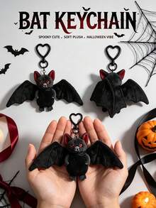 Black Bat Keychain, Two-In-One Deformable Cute Bat Accessory, Gothic-Style Bat Keychain, Halloween Gift, Bag, Backpack - A Thoughtful Gift For Bat Lovers - Multicolor - View 9