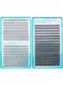 640PCS Lash Clusters Eyelash Extension Kit, 10-20D Individual Lashes Kit, With Bond And Seal, Remover, Tweezers, Wispy Soft Daily Cluster Lashes, 3D Eyelash Extension Kit, Suitable For Quick DIY Eyelash Makeup At Home, Self Use - Black - View 3