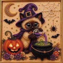 1pc New Halloween Pearl Painting Handmade DIY Sticker Decorative Painting Material Kit Set (Random Style) - Multicolor - View 7
