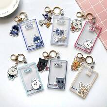 TXT Acrylic Card Holder Pendant, Bag Charm, Keychain, Student ID, Bus Card, Meal Card, Badge Protector, Keyring, Bag Decoration, Fan Photo Card, Photo Protector Pendant, Birthday Gift, Holiday Gift - Multicolor - View 1