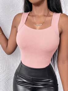 3pcs Seamless Base Layer Tank Tops, Nude Feel Camisole, Fitted Back-Flattering Innerwear/Outerwear - Multicolor - View 2