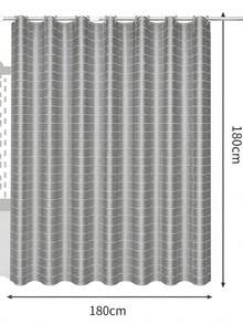 Noveish Shower Curtains - Grey Plaid - View 2