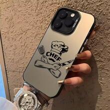 Phone Case - Chef Hat And Crossed Kitchen Utensils Pattern, Stylish And Minimalist, New Anti-Slip Large Hole Drop-Resistant Phone Case, Fun And Unique,  Gift For Both Men And Women For Holidays - 透黑 - 查看 2