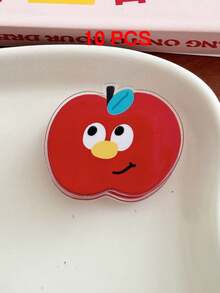 30/10pcs Apple Cartoon Decorative Gift Sealing Clip, Note Holder, PP Clip, Cute Small Item For Students As A Gift - Multicolor - View 8
