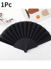 Large Folding Hand Fan, 43cm/16.93in Wide Portable Plastic Frame Dance Fan, Lightweight Foldable Cooling Accessory, Suitable For Men And Women, Black, White Or Random Mixed Color Optional, 1, 2, 3, 5 Or 10pcs, Suitable For Parties, Weddings, Performance Costumes, Events - Multicolor - View 20