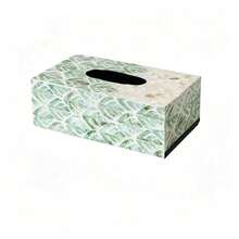1pc Wooden Decorative Tissue Box, Creative Ins Style Luxury Home Tissue Holder, Coffee Table Living Room Storage Tissue Box, Suitable For Christmas, Halloween Party Decoration Tissue Box Gift - Multicolor - View 5