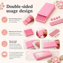 3D Print Clay Gel Ball Maker Tool, 3D Ball Maker For Nails, Polymer Clay Roller 2mm 3mm 4mm 5mm Sphere Shaper Roller Tool For Perfect Round Beads, Earrings & Jewelry Making(White/Pink/Grey) - A - View 4